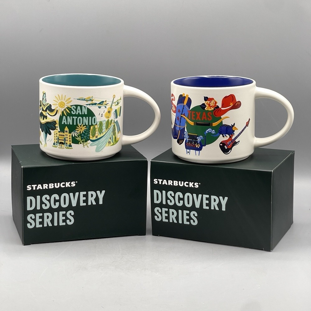 Starbucks Mug Set Texas & San Antonio Discovery Series NEW RELEASE 2024 14oz